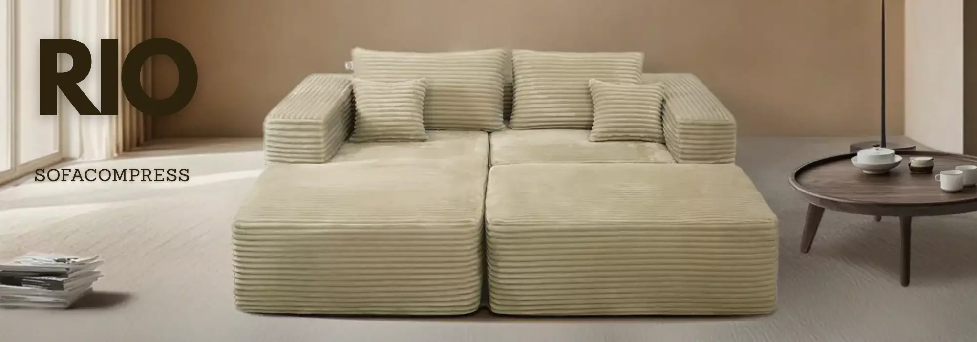 Canapé RIO, un canapé facile à installer et modulable pour créer un salon confortable